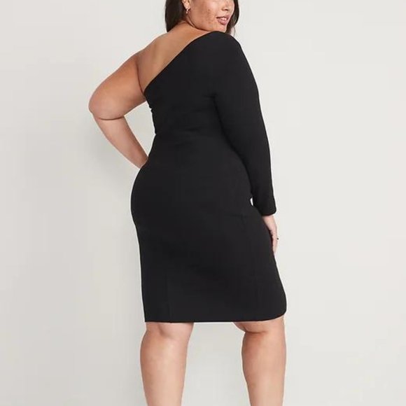 Old Navy Fitted One-Shoulder Rib-Knit Mini Dress for Women - Picture 7 of 7